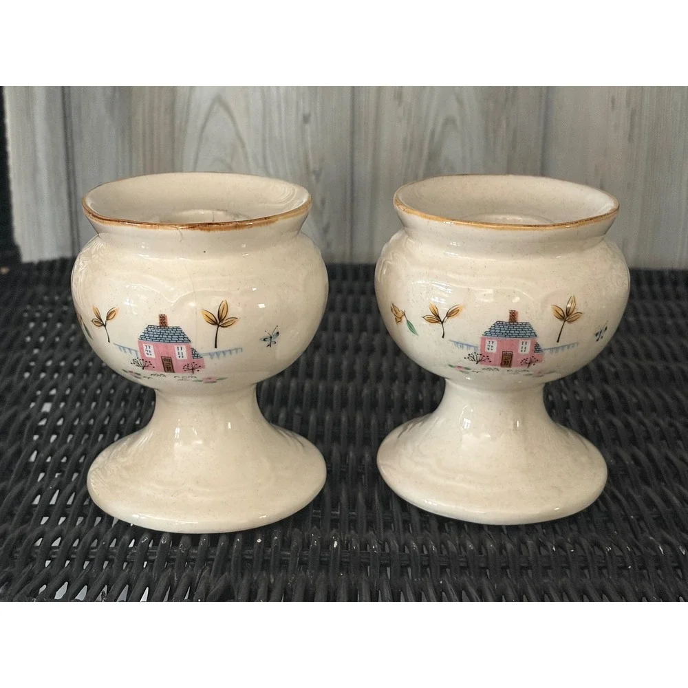 Vintage International Heartland Candle HoldersFloral Set of 2